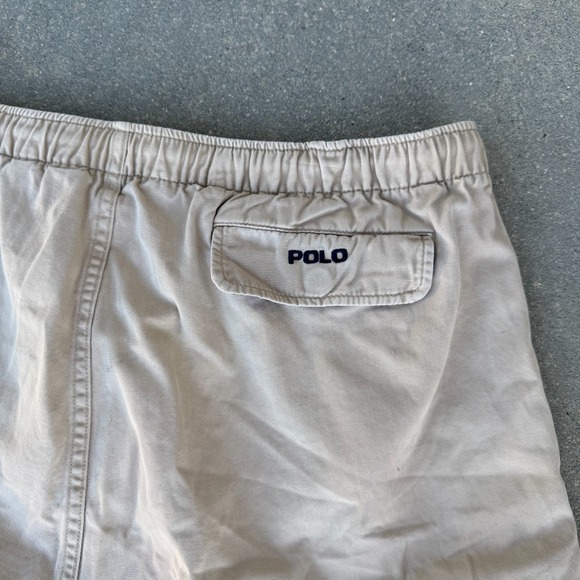 Vintage Polo Ralph Lauren Sport Mens Size XL Chino Shorts Pony Logo Tan - Picture 7 of 11